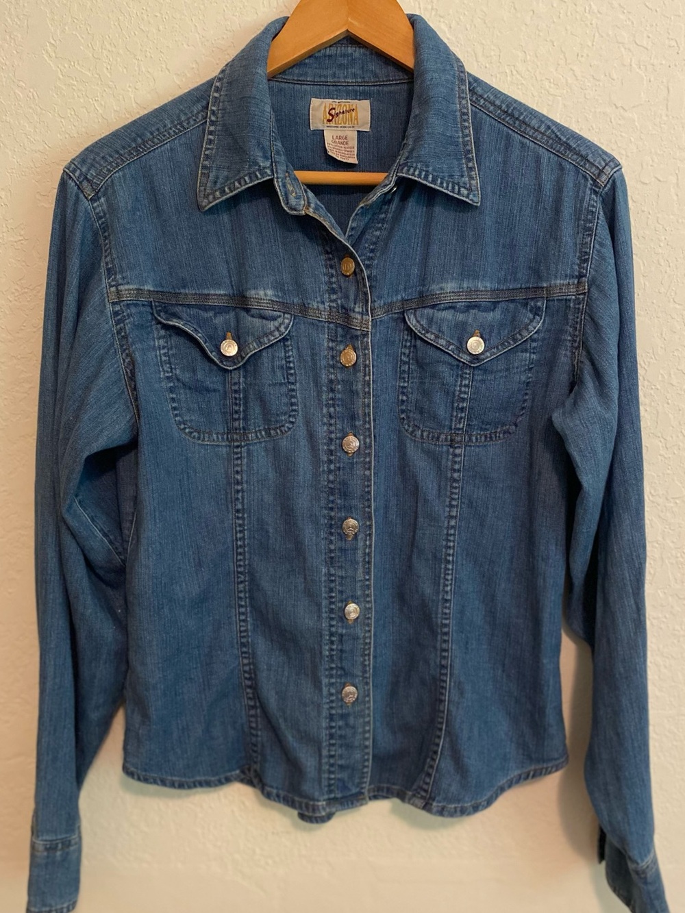 Vintage Arizona Jean Company “Arizona Signature” Denim Shirt Size L